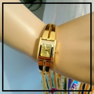 Jaclyn Smith Goldtone Quartz Bracelet Watch